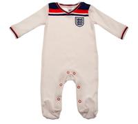 England FA 1982 World Cup Retro Sleepsuit in Off-White | Size: 12-18 m England FA Off-White 12-18 m