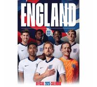 England FA 2025 A3 Calendar in Dark Red England FA Dark Red