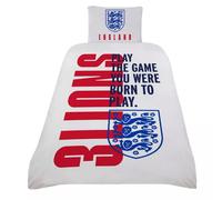 England FA Born To Play Crest Duvet Cover SetSingle White/Dark Blue/Red BS3354