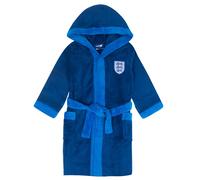 England FA Boy's Kids Hooded Fleece Dressing Gown Robe in Blue | Size: 5-6 Years England FA Blue 5-6 Years