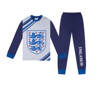 England FA Boy's Kids Sublimation Long Pyjamas in Blue | Size: 9-10 Years England FA Blue 9-10 Years