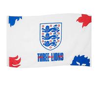 England FA Official Football Gift 3 Lions 5x3ft 1 Pack Crest Body Flag