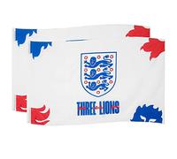 England FA Official Football Gift 3 Lions 5x3ft 2 Pack Crest Body Flag