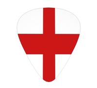 England Flag 12 Pack Guitar Picks Plectrums,4 pieces in each of 3 sizes, Suitable for a wide range of stringed instruments