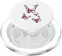 England Flag Butterfly British Isles English Flag UK PopSockets PopGrip for MagSafe