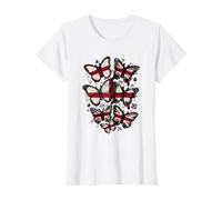 England Flag Butterfly British Isles UK T-Shirt