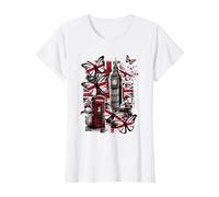 England Flag Butterfly British Isles UK T-Shirt