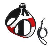 England Flag Dog Harness - Equipped with Reflective Straps and Quick Release Buckles - Suitable for Small Cats and Dogs