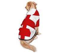 England Flag Dog Hoodie – Soft & Breathable Polyester Pet Clothes for Medium, and Large Dogs