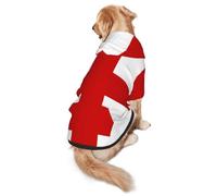 England Flag Dog Hoodie for Medium and Large Dogs â€“ Soft Polyester Pet Clothes, Suitable for All Seasons