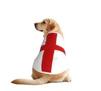England Flag Dog Shirt Vest Dog Clothes- Breathable Cooling for Big Dogs, Sun Protection Comfort Wear for Golden Retriever, Husky, Alaska Outdoor Activities X-Large