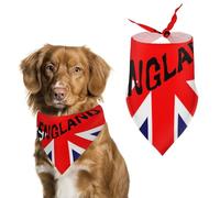 England Flag Funny Dog Bandanas Adjustable Pet Neckerchief Summer Triangle Scarf for Small Medium Large Pets