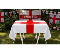 England Flag Paper Table Cover 180cm x 120cm St George St George's Day Party World Cup Tableware Decoration Euro Football Soccer Red & White Party Supplies Celebrations Party Outdoor Garden Sport