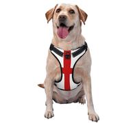 England Flag Premium Dog Harness for Small, Medium, and Large Dogs - Durable, No Pull with Reflective Straps and Quick Release BucklesX-Large