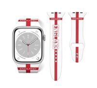 England Flag Silicone Watch Band Compatible With Apple Wristband Band For Iwatch Series 42mm 44mm