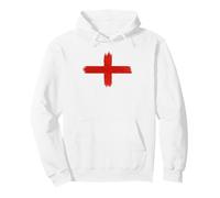 England Flag St George Cross Brushstroke Pullover Hoodie