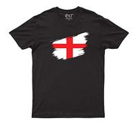 England Flag T-Shir Union Jack Vintage Britain Flag UK United Kingdom Tee Top Black Unisex 2X-Large Chest 48-50"