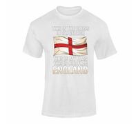 England Flag T Shirt - St George England Top for Men Women Kids, English Pride TShirt for Patriotic Celebrations & Events Style 5 White Medium