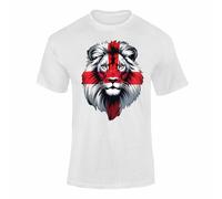 England Flag T Shirt - St George England Top for Men Women Kids, English Pride TShirt for Patriotic Celebrations & Events Style 1 White X-Large