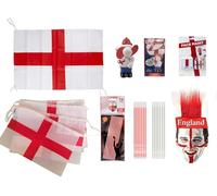 England Football Fan, Euros, World Cup, Cricket 2025 Supporter Pack - Facepaints, Hats, Flag, Bunting and More