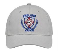 England Football Heritage Baseball Cap 2026 -World Cup Hat Embroidered - National Pride Hat - (Grey)