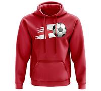 England Football Hoodie for Adults Gifts for Husband Euro Summer Retro Fanwear, Large - Mens, Red
