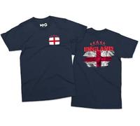 England Football T-Shirt - Navy - 5XL - England National Team Mens T-Shirt - Regular Fit World Football Cup Shirt - UK Football Flag Tee - Football Gifts for Men/Women/Boys