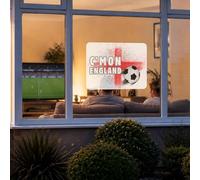 England Football Window Sticker Double Sided Reusable Window Decal for Home Pub Shop School Euro Football Window Sign