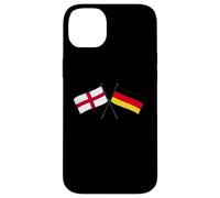 England Germany Crossed Flags English German Friendship Case for iPhone 14 Plus