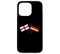 England Germany Crossed Flags English German Friendship Case for iPhone 15 Pro Max