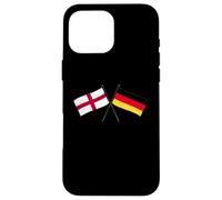 England Germany Crossed Flags English German Friendship Case for iPhone 16 Pro Max