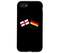 England Germany Crossed Flags English German Friendship Case for iPhone SE (2020) / 7/8