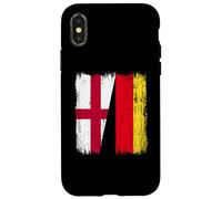 England Germany Half Flag English German Heritage Case for iPhone X/XS