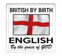 England Gift. British by birth - ENGLISH by the grace of God coaster drip mat, PATRIOTIC English tea/coffee mug drip mat. Matching England Gifts Available. Can be personalised