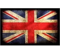 England Great British Aged Flag Home Bar Pub Kitchen Restaurant Wall Deocr Plaque Signs Wall Decor Poster Metal Sign 8X12 Inches