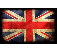 England Great British Aged Flag Home Bar Pub Kitchen Restaurant Wall Deocr Plaque Signs Wall Decor Poster Metal Sign 8X12 Inches