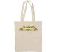 England History and Heritage Emblem Natural Cotton Tote Bag White