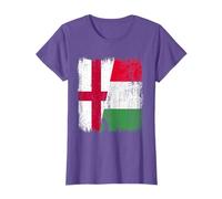 England Italy Half Flag Proud English Italian Pride T-Shirt