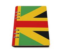 England Jamaican Flag 6 Ring Refillable Notebook Binder A5 Planner Book Foldable Loose-Leaf Notebooks with 90 Sheets Paper
