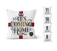 England Kit Cushion Cover Set, 'It's Coming Home' Sublimation Print, Football Theme, Set of 4