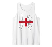 England Knife and Axe Symbol Joan of Union Jack Tank Top
