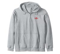 England Knife And Axe Symbol Joan of Union Jack Zip Hoodie