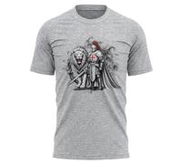 England Knight & Lion Mens T Shirt - St Georges Cross Design - English Pride Tee for Him - British Heritage Top - Patriotic Great Britain Gift, s, Sport Grey