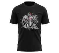 England Knight & Lion Mens T Shirt - St Georges Cross Design - English Pride Tee for Him - British Heritage Top - Patriotic Great Britain Gift, s, Black