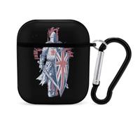 England Knights with Sword Slim Headphone Case Shockproof with Hook Black-style