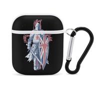 England Knights with Sword Slim Headphone Case Shockproof with Hook White-style