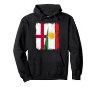 England Kurdistan Half Flag English Kurdish Heritage Jersey Pullover Hoodie