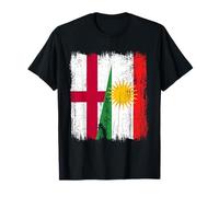 England Kurdistan Half Flag English Kurdish Heritage Jersey T-Shirt