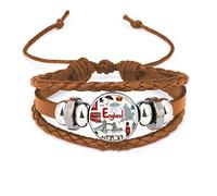 England Landscap Animals National Flag Bracelet Wristband Jewelry Ornament