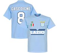 England Lazio Paul Gascoigne 8 Team T-Shirt - Sky in Blue | Size: Medium England Blue M